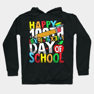 Happy 100th Day of School Math Formula For Teacher Kids Hoodie